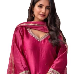 Women’s Pure Cotton Kurta Plazzo Dupatta Set