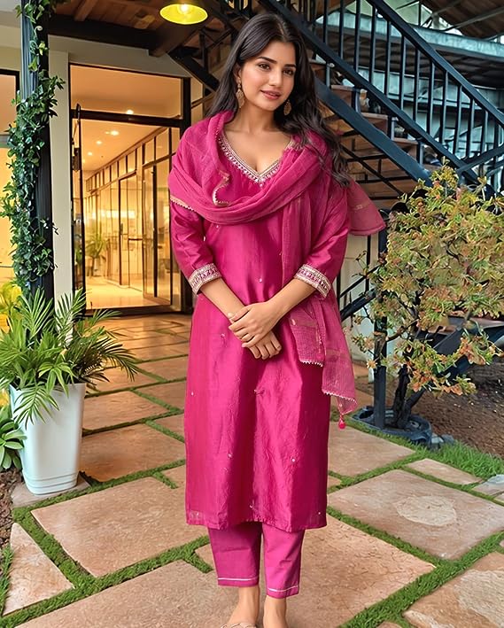 Kurta Plazzo Dupatta Set